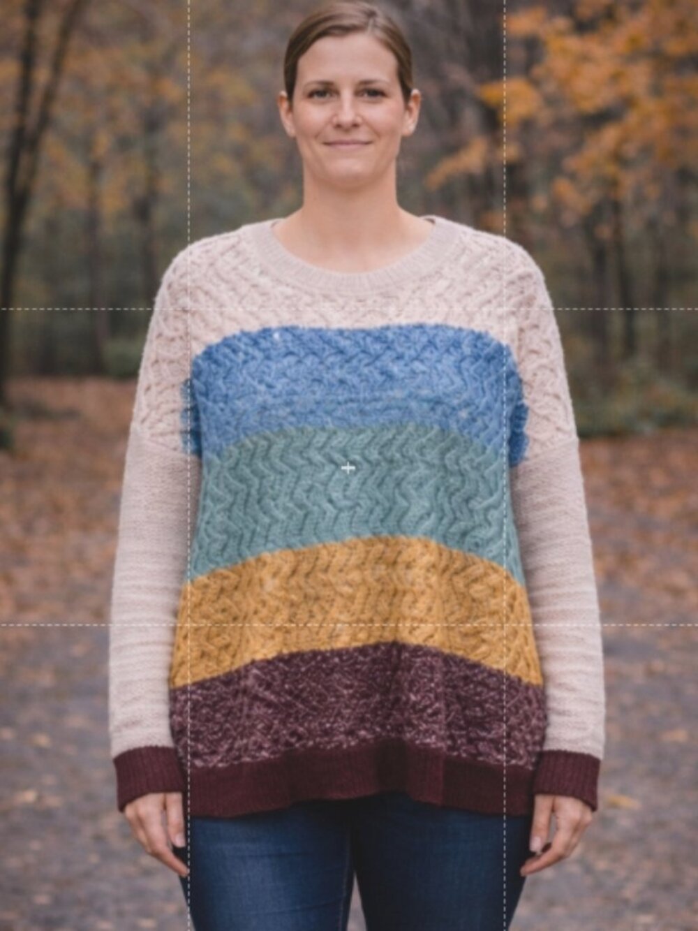 C22 St. John’s Bay Women’s Multi-color Striped Sweater, Large, Pre-owned